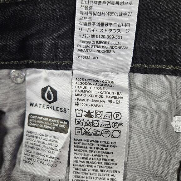 Levi's 501 Shorts Womens Size 29 Denim Black Raw Hem Cutoffs Coquette High Rise - Picture 3 of 11